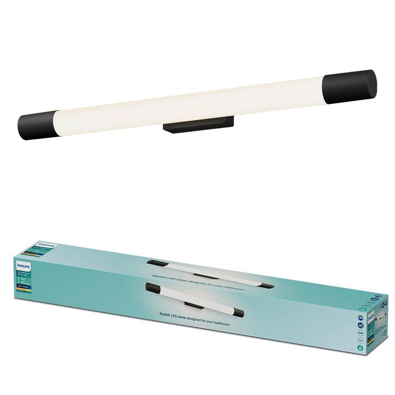 Lampa nad Lustro Philips LED 10W 1500lm 2700K 60cm IP44 Czarna 1 szt.