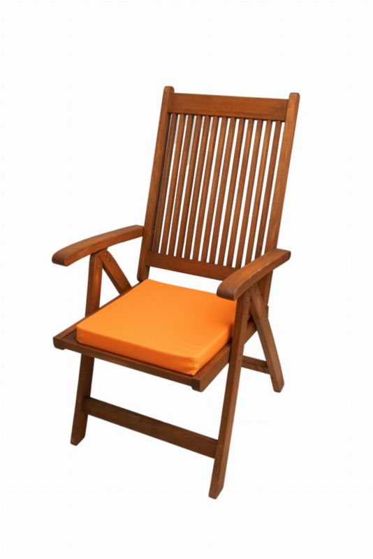 Poduszka na krzesło ogrodowe, Setgarden, 40x40x4cm Pomarańczowa poduszki na siedzisko do użytku wewnątrz i na zewnątrz, 4szt