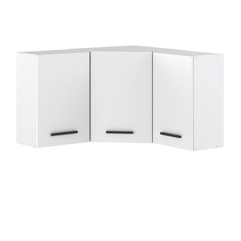 Szafka Kuchenna Hurtownia-Mebli Wisząca Narożna Blanka górna narożna 90cm Biały Mat Biały Mat 90x30x60 cm 1szt.