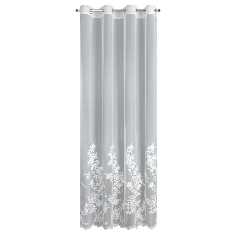 Firanka Alira Eurofirany Woal Biała Haft Przelotki 140X250 Cm 1 Szt.