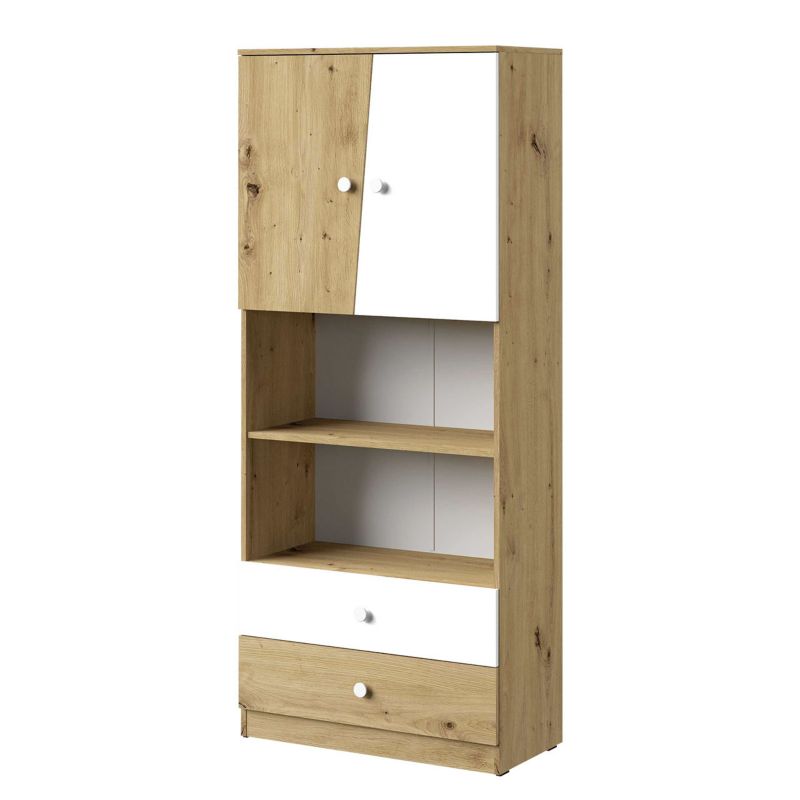 Regał MIRJAN 24 Nero 04 dąb artisan / biały 1 szt.