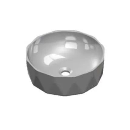 Umywalka nablatowa KROFAM APIA 40 cm biała z konglomeratu 1 szt.