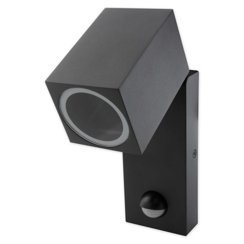 Kinkiet zewnętrzny GU10 LED MasterLED Rhino IP44 czujnik ruchu PIR lampa elewacyjna ścienna antracyt 1 szt.