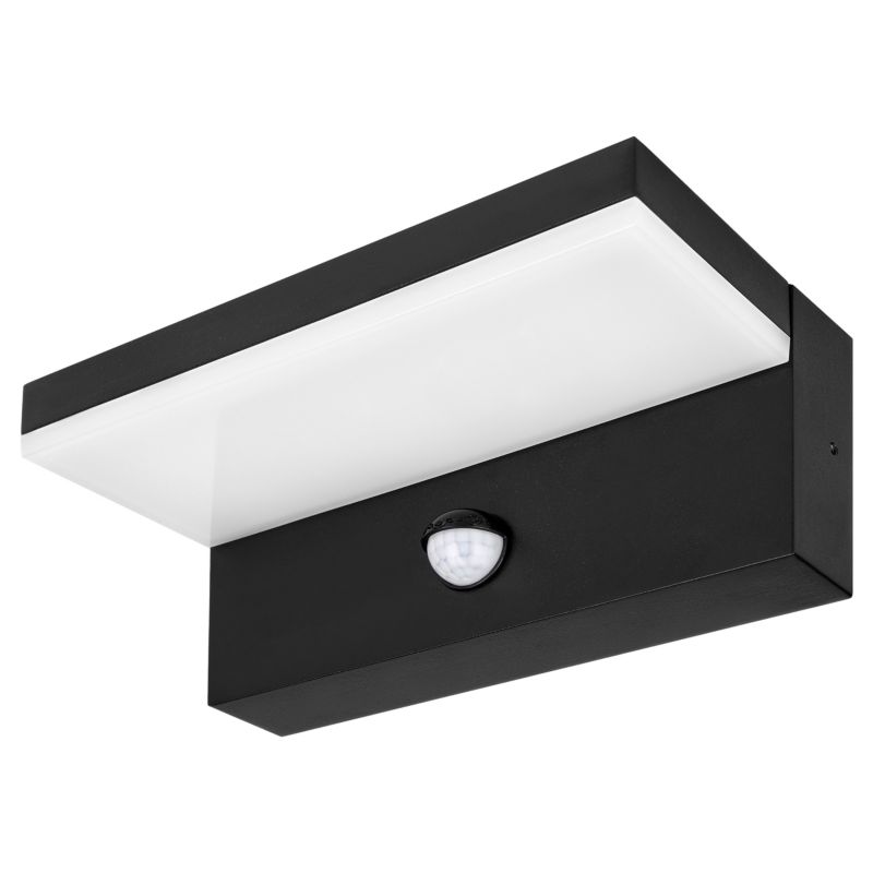 Kinkiet zewnętrzny LED MasterLED Hestio IP44 4000K z czujnikiem PIR lampa ścienna czarna 1 szt.