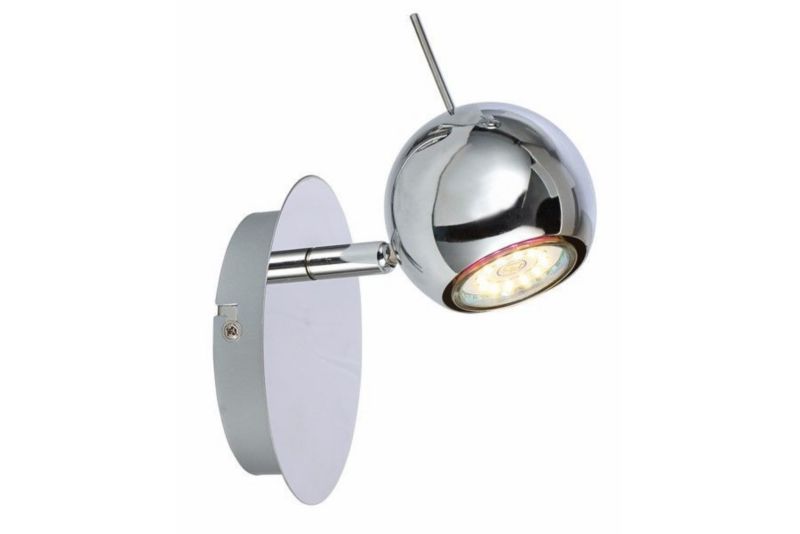 Kinkiet ścienny Reality Santorini 2 chromowany styl nowoczesny 1 x GU10 x IP20 wym: 16 x 8 x 13 cm - 1 szt.