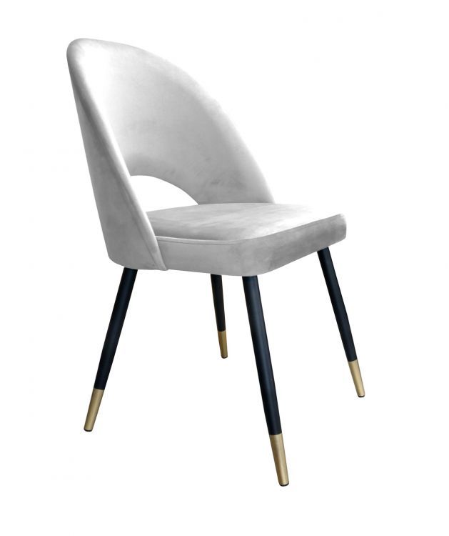 Krzesło ISKAR VELVET GOLD jasno szare ATOS 1 szt.