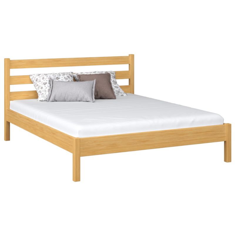 Drewniane łóżko N-WOOD podwójne N01 sosna naturalna 200x200 1szt.