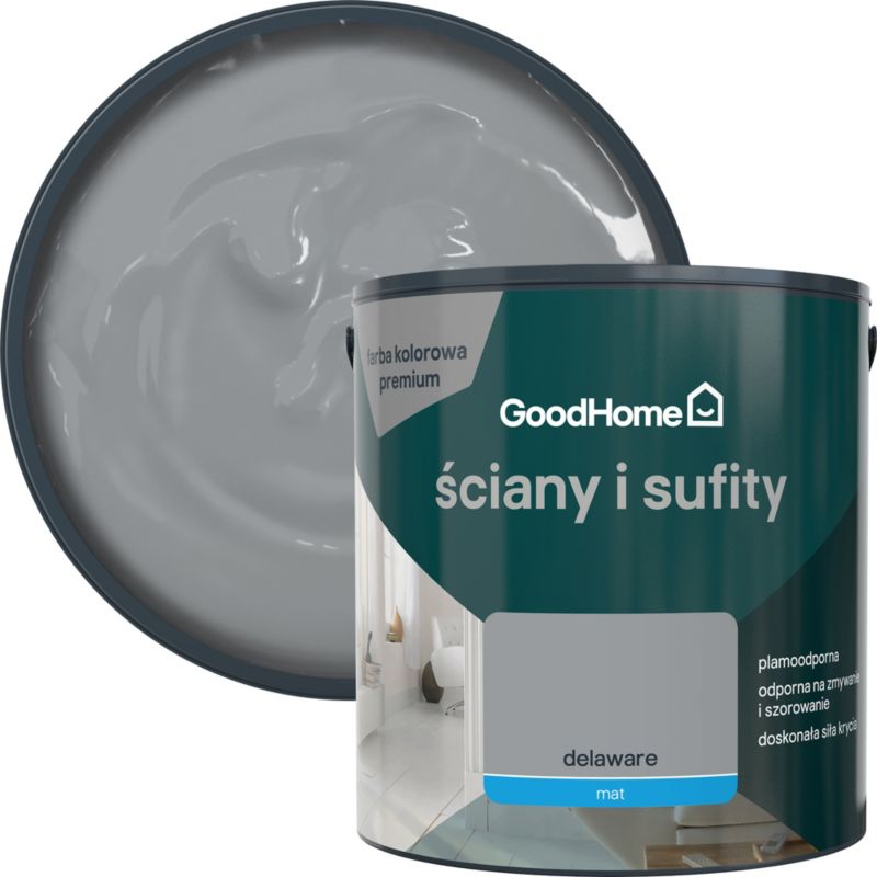 Farba plamoodporna GoodHome Premium Ściany i Sufity delaware 2,5 l