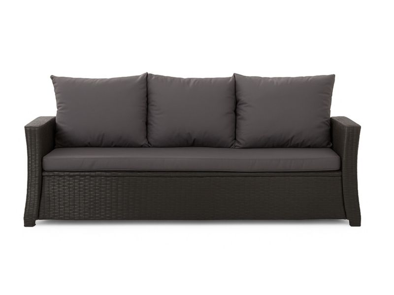 Poduszka ogrodowa na sofę rattanową 3-os, Setgarden, 150x50x50cm Antracyt Poduszki na meble ogrodowe-Technorattan, Mix, 1szt