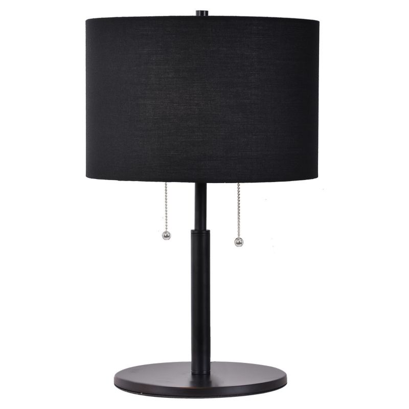 Lampa stołowa Light Prestige FOGO z abażurem czarna 2xE27x15W wym:51x30x30cm IP20 -1 szt.