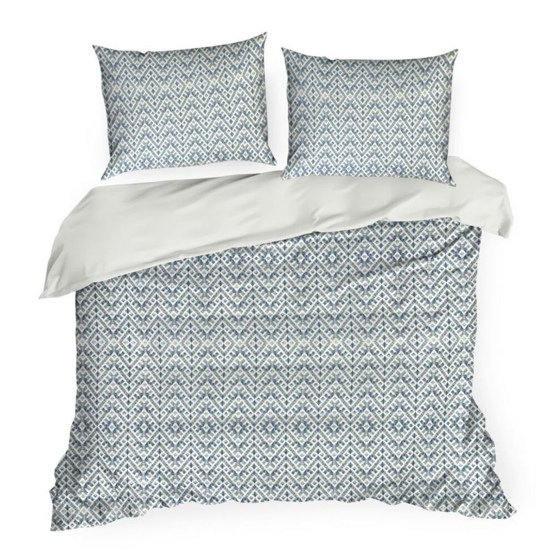 Pościel SPRING/98 Eurofirany aztecki ikat granat 220x200 cm satyna bawełniana 1 kpl.