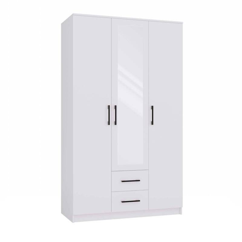 Szafa Topeshop Romana 120 Lustro 2 Szuflady 120cm Biel 52x120x205 cm 1 szt.