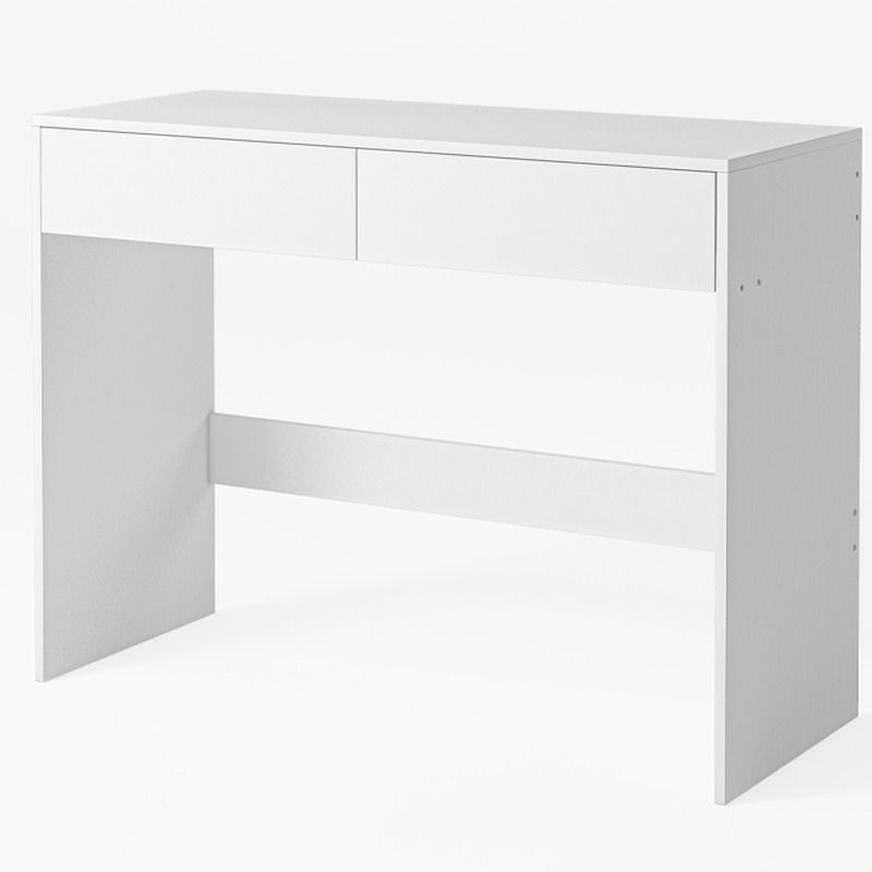 Biurko komputerowe Rebiko białe nowoczesne z 2 szufladami loft stół toaletka 100cm 1szt