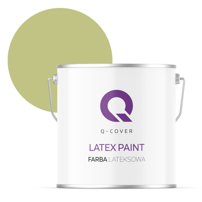 Farba Lateksowa Do Ścian i Sufitów Q-Cover Groszkowy H2451 Głęboki Mat 5L