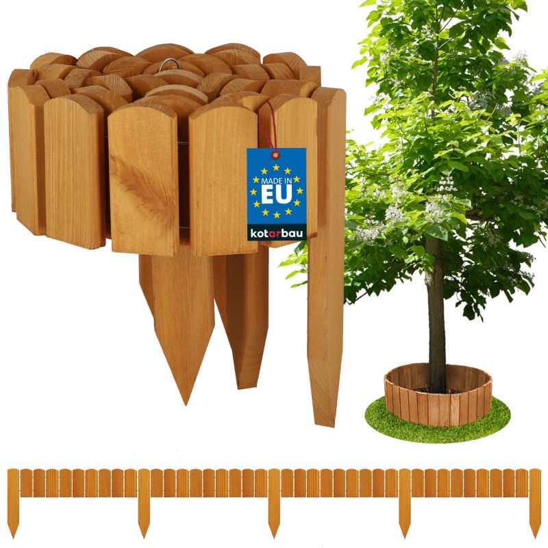 Płotek ogrodowy KOTARBAU drewniany wbijany dębowy 200x10 cm 1 szt.