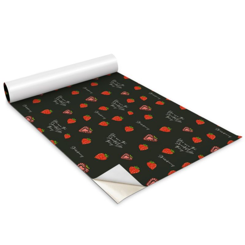 Folia Samoprzylepna Do Mebli Wallfluent 100x50 cm Truskawki Matowa Okleina Dekoracyjna 1 rol.