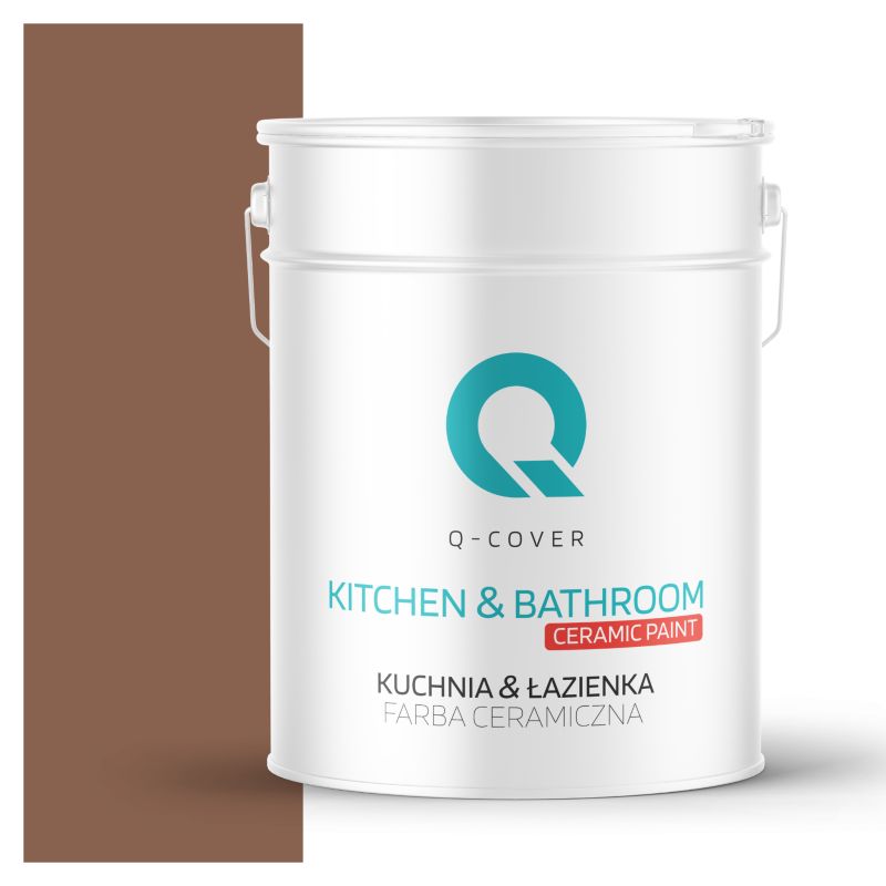 Farba Ceramiczna Kuchnia & Łazienka Q-Cover Czekoladowy H4515 Głęboki Mat 10L