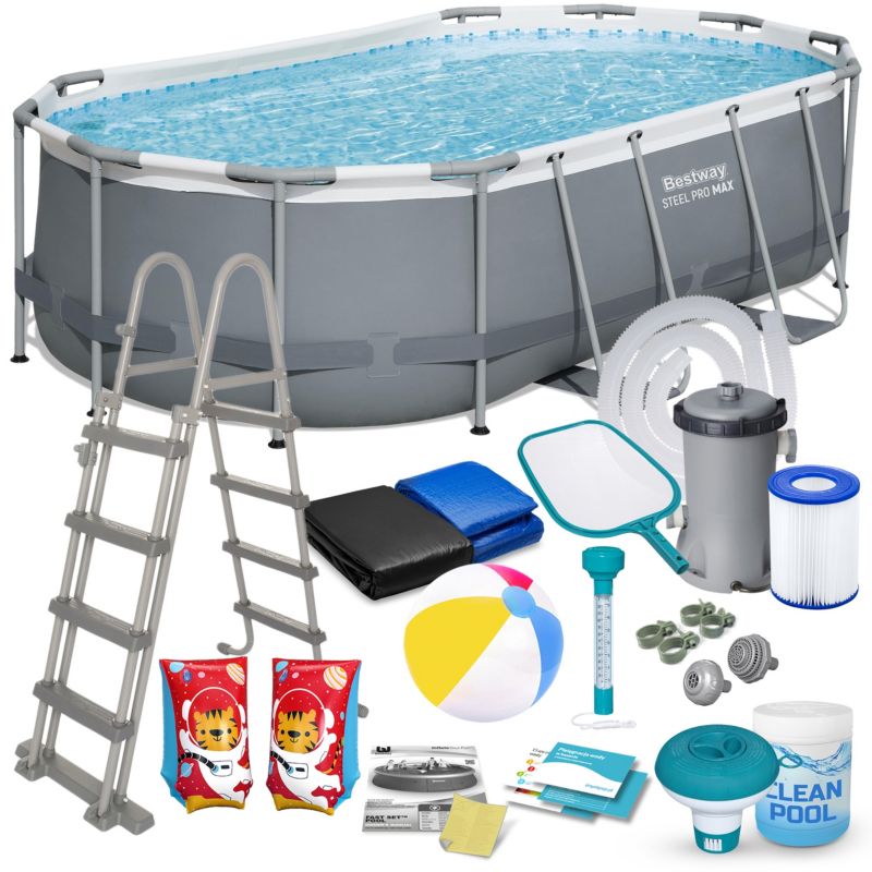 Basen ogrodowy Bestway stelażowy 427x250x100 56620-17W1 1 szt.