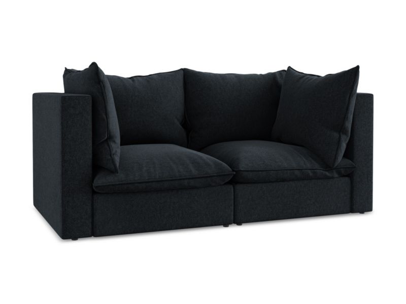 2-osobowa kanapa modułowa LaMiaSofa RAVENNA z tkaniny welwetowej 180x90 cm królewski niebieski 1 szt.