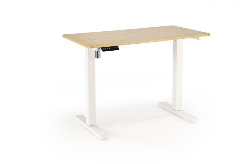 Biurko Barker INTESI biurko z regulacją wysokości dąb złoty/białe nowoczesne do pracy i biura 1 szt.