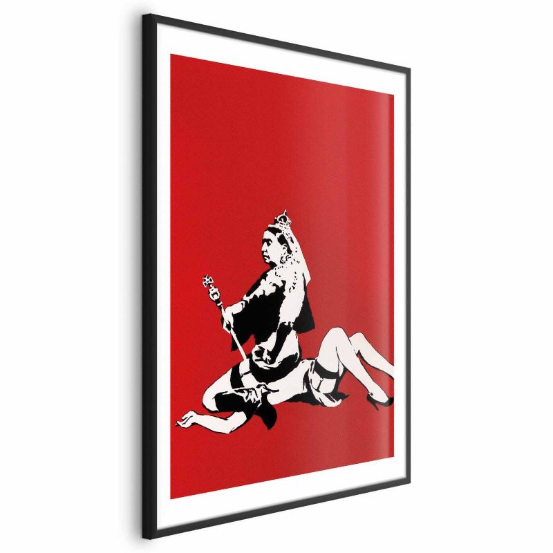 Plakat Artgeist Banksy: Queen Victoria 29,7x42 cm z ramą czarną 1 szt