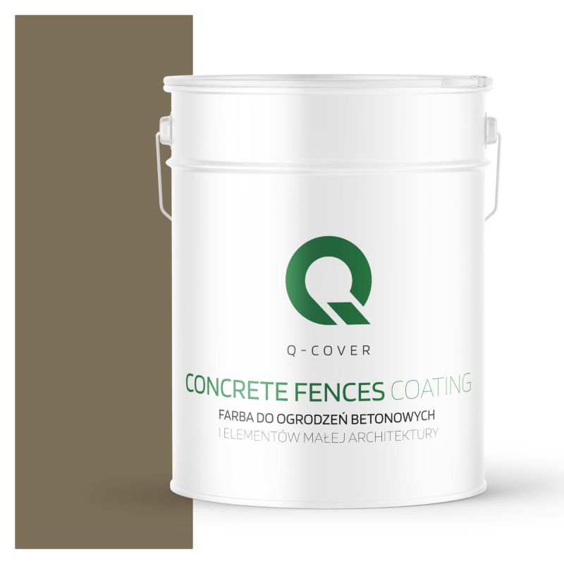 Farba do Ogrodzeń i Płotów Betonowych Q-Cover Khaki F455 10L