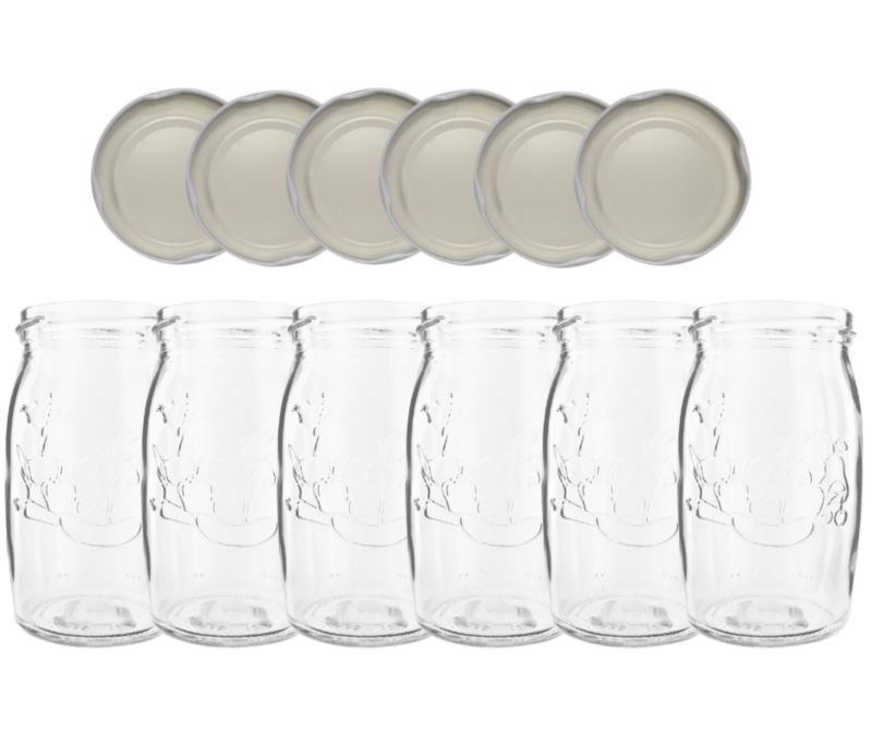 Słoiki MODO24 335ml dżemy konfitury kompot sok grzybki zakrętki 66mm 6 kpl.