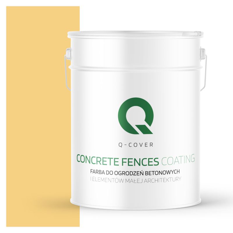 Farba do Ogrodzeń i Płotów Betonowych Q-Cover Żółty F645 10L
