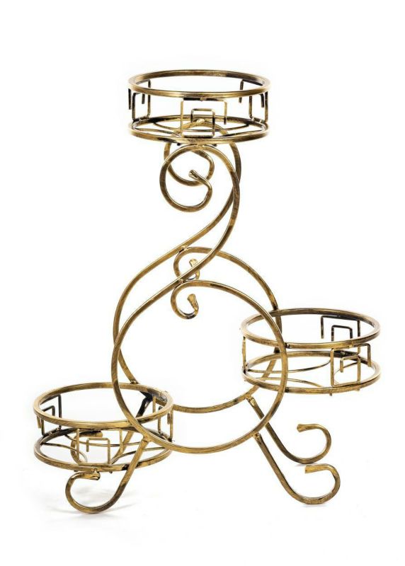 Kwietnik Dąstal Metalowy Złoty 60x23x64 cm 1 szt.