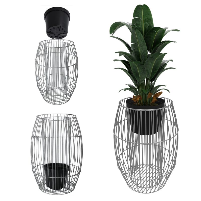 Donica Gabionowa KADAX Ogrodowa Ze Stali 87cm Ocynkowana 1 szt.