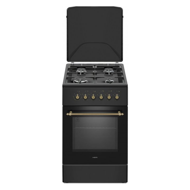 Kuchnia gazowo-elektryczna MPM Retro Designe MPM-56-KRM-13 Czarna 1 szt.