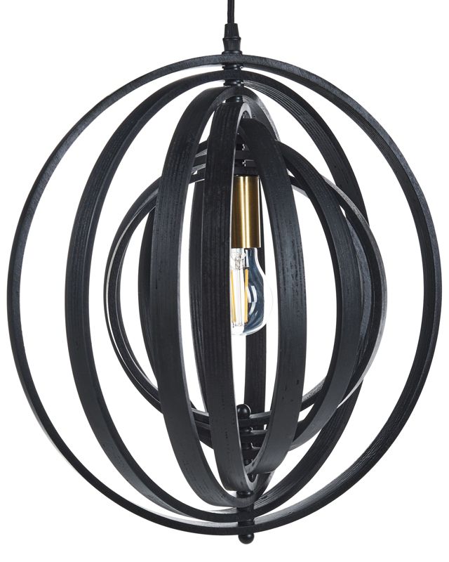 Lampa wisząca Murrell Drewno Czarny 1 szt.