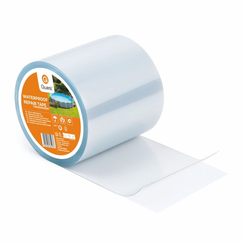 Uszczelniająca tasma butylowa QUEST mocna taśma naprawcza, 100mm/3m, transparentny, 1 szt.