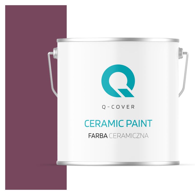 Farba Ceramiczna Do Ścian i Sufitów Q-Cover Bordowy H2809 Głęboki Mat 5L