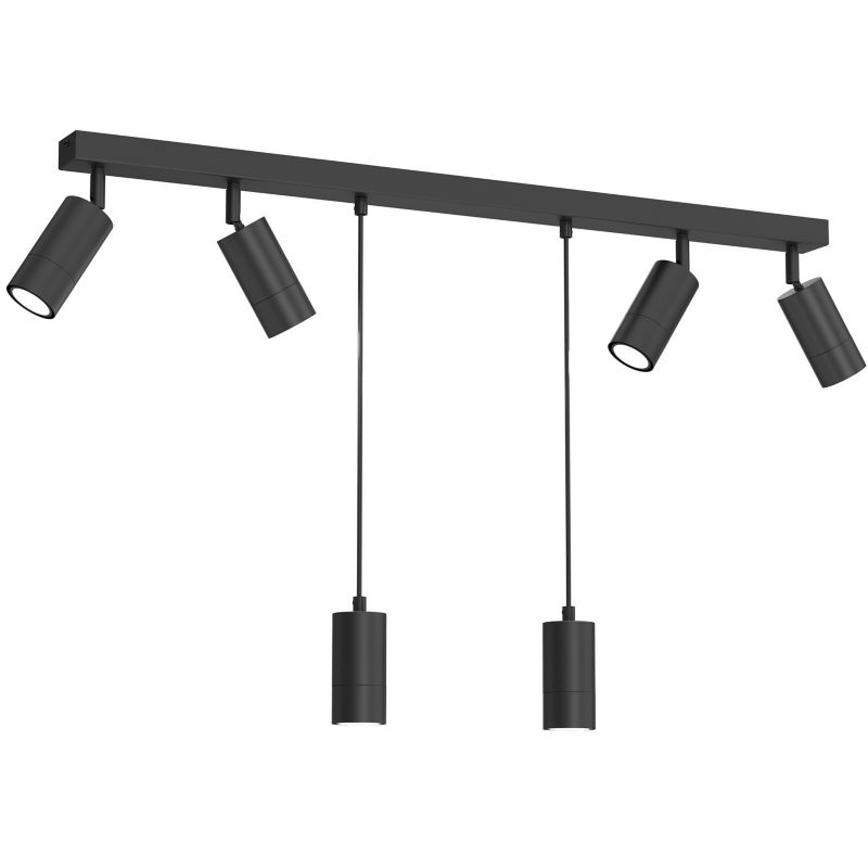 Lampa sufitowa Luminex Link czarny mat Listwa z lampami 6 x GU10 x 8W wym: 110 x 90 x 6 cm - 1 szt.