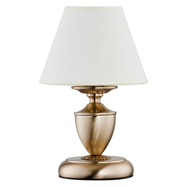 Lampa stołowa Alfa Sofia mosiężno-biała 1 x E14 x 10W IP20 wym: 28 x 18 x 18 cm metal - 1 szt.