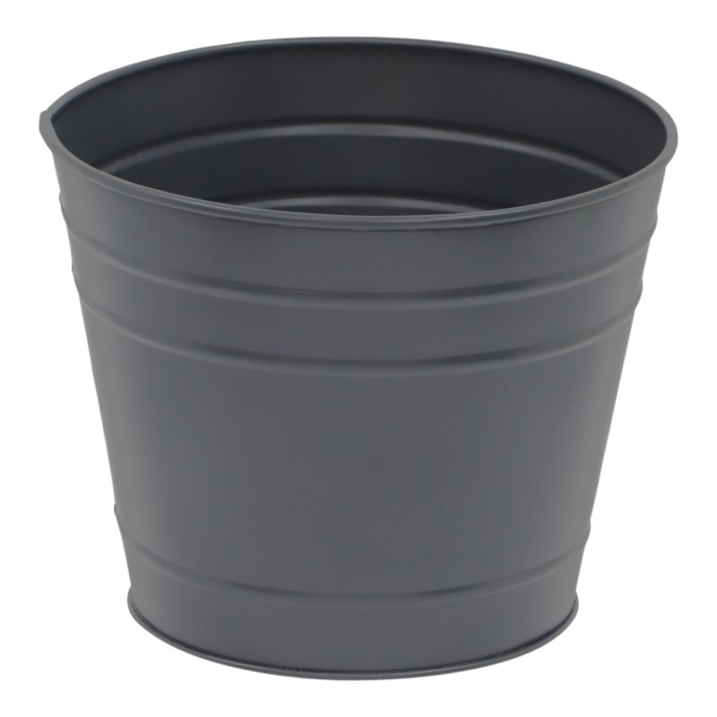 Doniczka metalowa 17 cm czarna