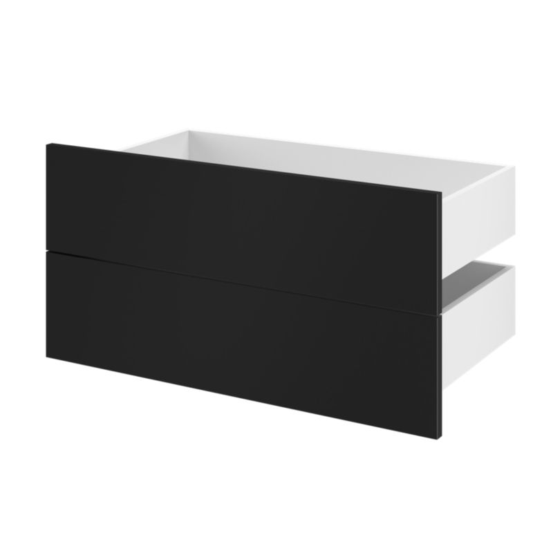 Szuflada zewnętrzna do korpusu 45 x 75 cm GoodHome Atomia czarny 2 szt.