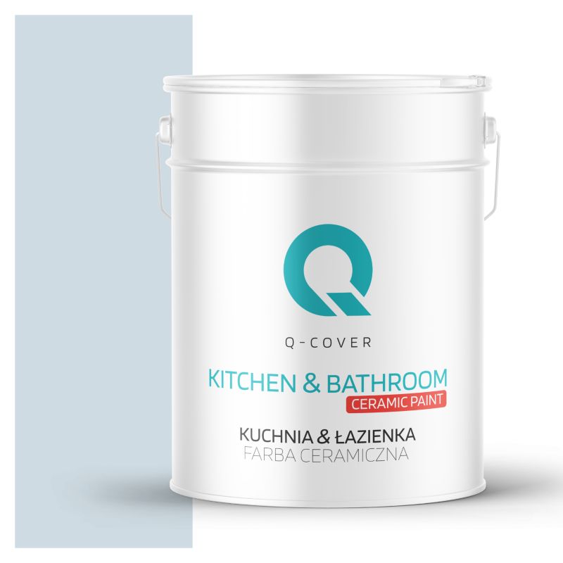 Farba Ceramiczna Kuchnia & Łazienka Q-Cover Szary platynowy jasny H0668 Głęboki Mat 10L