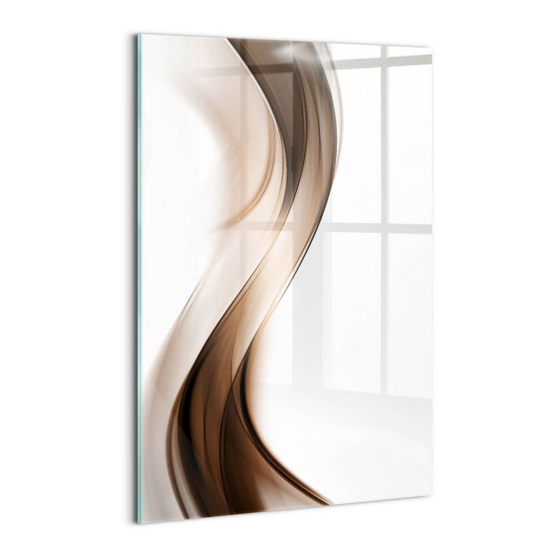 Obraz Szklany Wallfluent 40x60 cm Abstrakcja brązowe linie 1 szt.