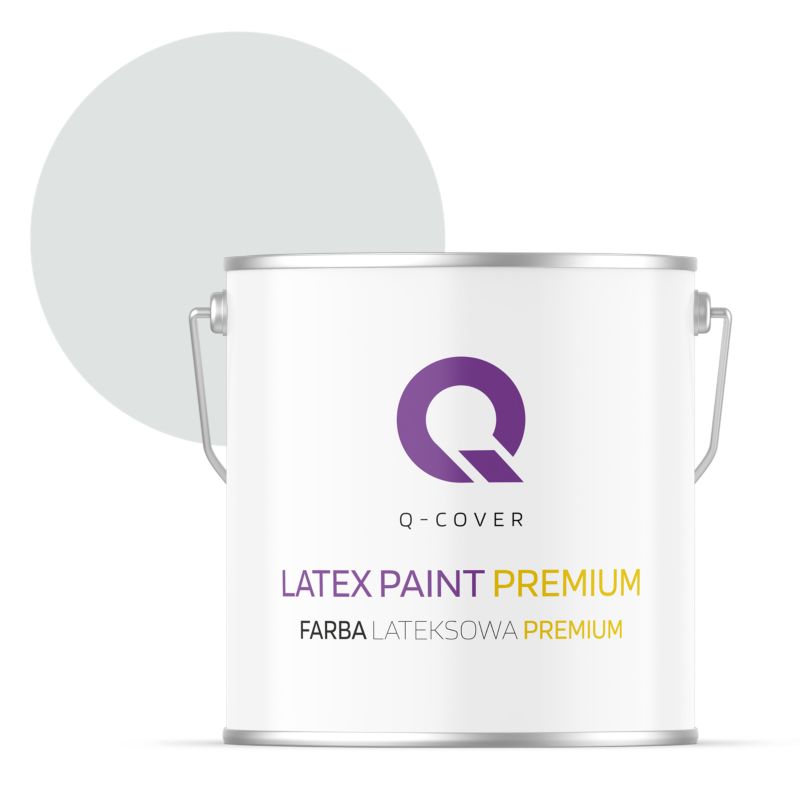 Farba Lateksowa Premium Plamoodporna do Ścian i Sufitów Q-Cover Biel złamana w khaki H1675 Głęboki Mat 5L