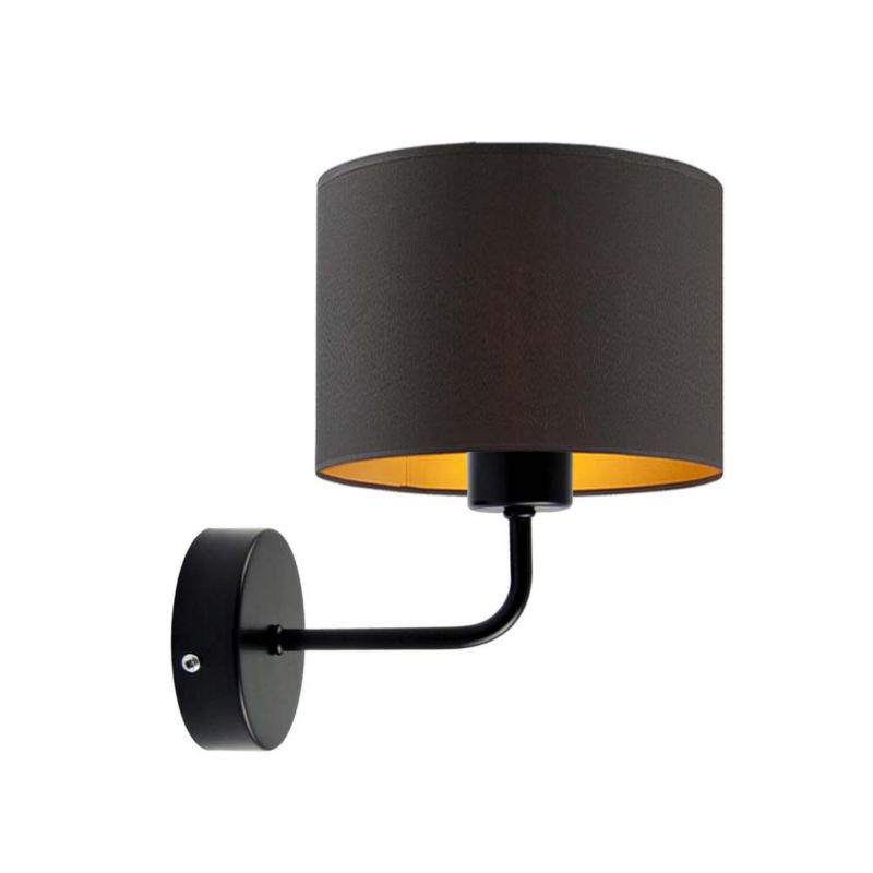 Kinkiet Volta Light Factory Blues Czarny ze złotem/Czarny Abażur 1xE27 1szt.