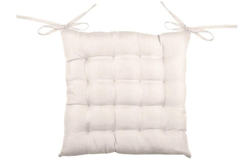 Poduszka na krzesło BEA STOF 40x40 cm jasnobeżowa pikowana 1 szt.