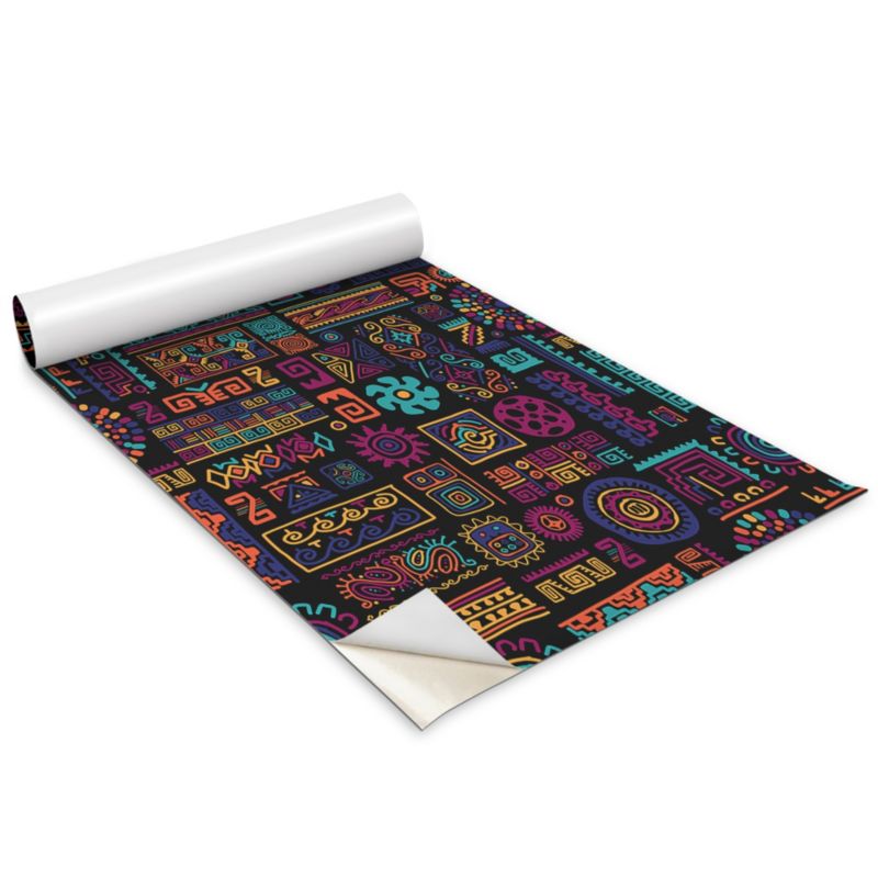 Okleina Meblowa Wallfluent 100x50 cm Azteckie wzory Folia Na Meble I Szafki 1 rol.