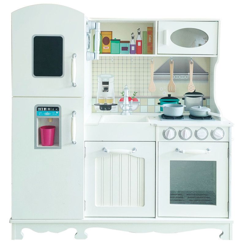 Duża kuchnia dla dzieci 4iQ Group LittleFoodies biała 1szt.