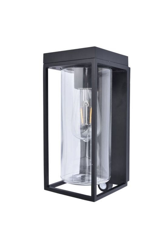 Kinkiet zewnętrzny z czujnikiem Lutec Flair czarno-biały 1 x E27 x 10W IP44 wym: 28,5 x 12 x 13,9 cm - 1 szt.