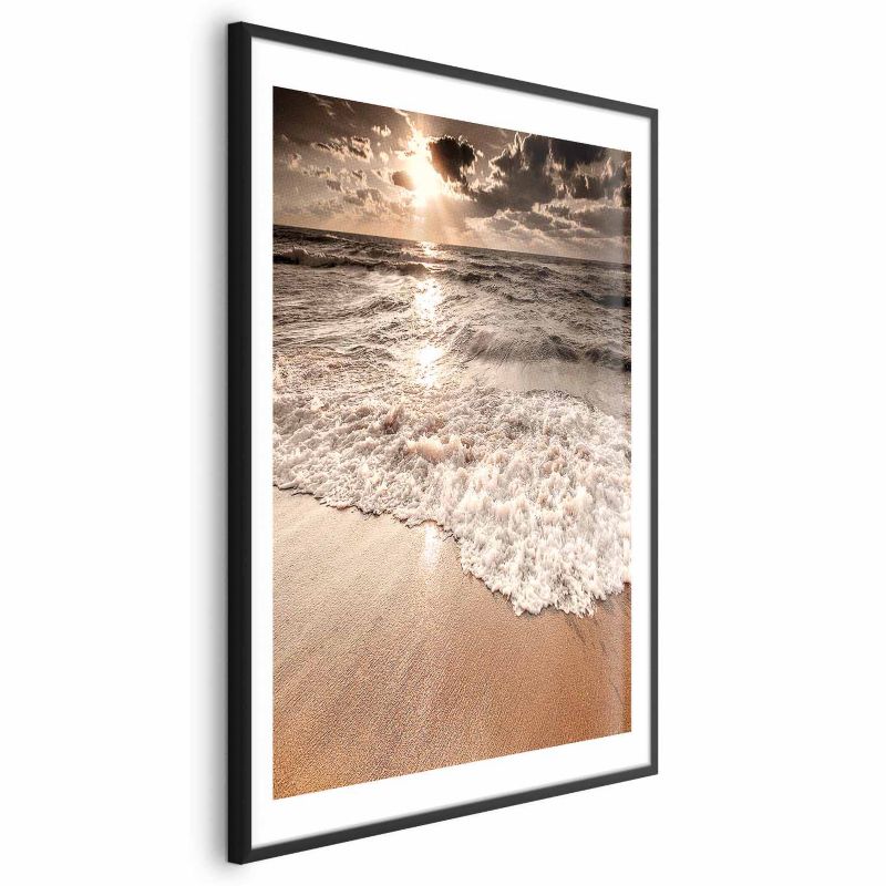 Plakat Artgeist Przestrzeń fal 21x30 cm z ramą czarną 1 szt