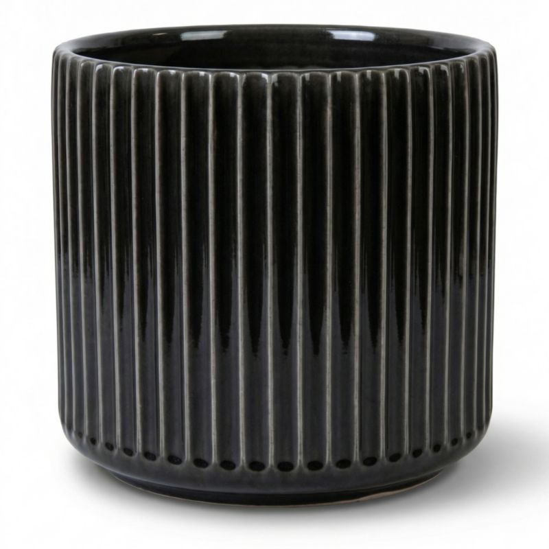 Doniczka ceramiczna Provencelia LONDON szkliwiona mrozoodporna 29 x 30 cm Szary 1szt