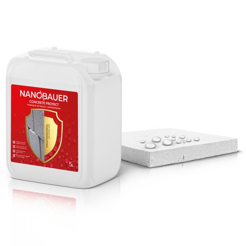 Impregnat ochronny do betonu płyt powierzchni betonowych NANOBAUER 5L 1 szt