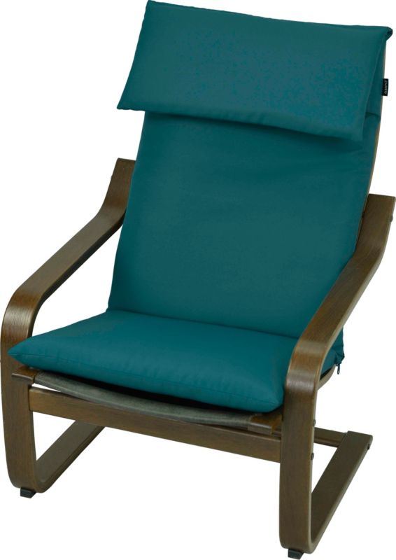 Poduszka na fotel IKEA AMPO morski gładki na suwak 1 szt.